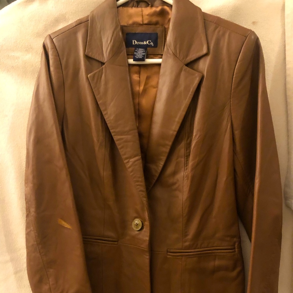 Denim&Co Leather Jacket XS.